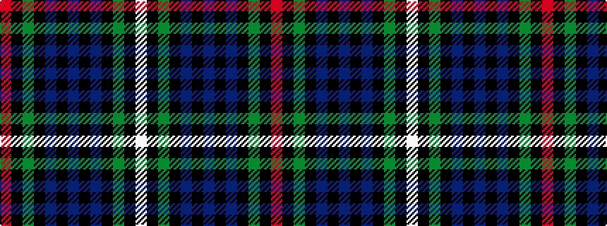 idealised woven sample of pattern RKGKBKBKBKGKW