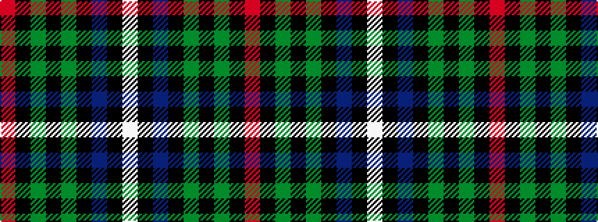 idealised woven sample of pattern RKGKGKBKW