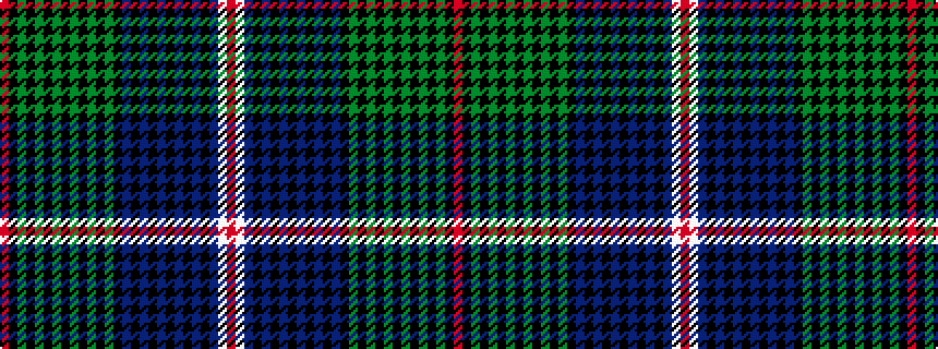 idealised woven sample of pattern RKGKGKGKGKGKGKBKBKBKBKBKBWR