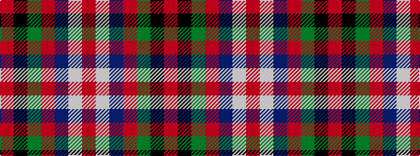 idealised woven sample of pattern RKGRBWR