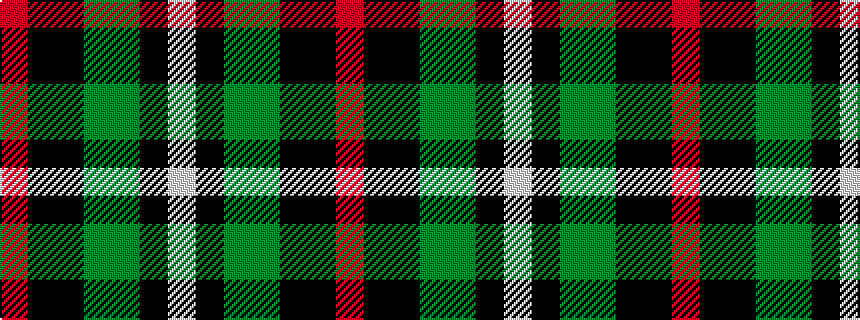 idealised woven sample of pattern RKKGGKW