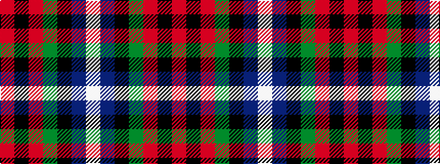 idealised woven sample of pattern RKRGKBW