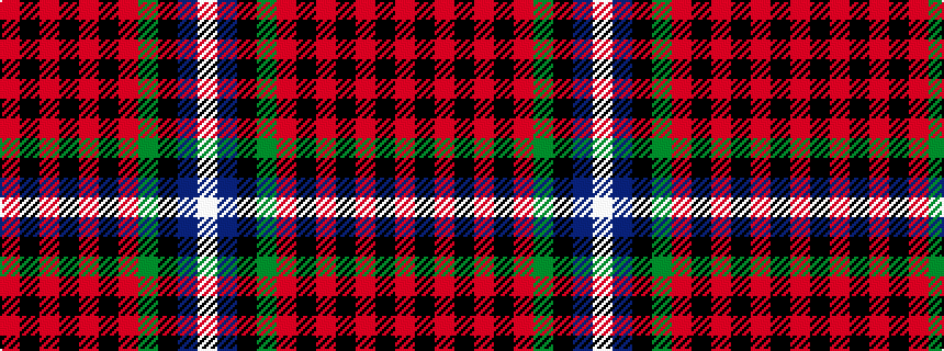 idealised woven sample of pattern RKRKRKRGKBW