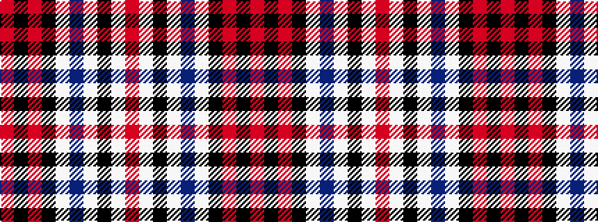 idealised woven sample of pattern RKRKWBWKWR