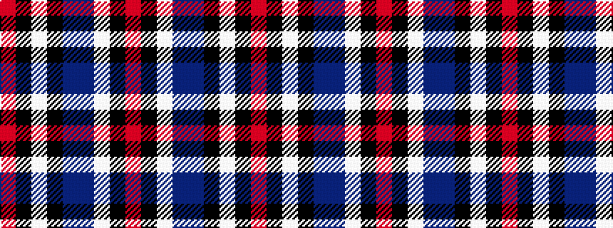 idealised woven sample of pattern RKWBBKWKR