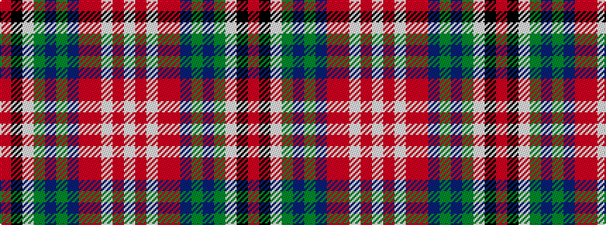 idealised woven sample of pattern RKWGBGBRRWRW