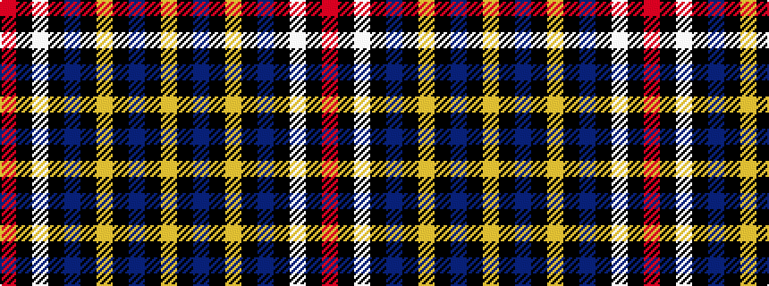 idealised woven sample of pattern RKWKBKYKBKY