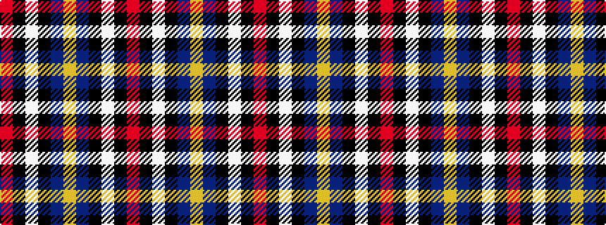 idealised woven sample of pattern RKWKBYBKWKR