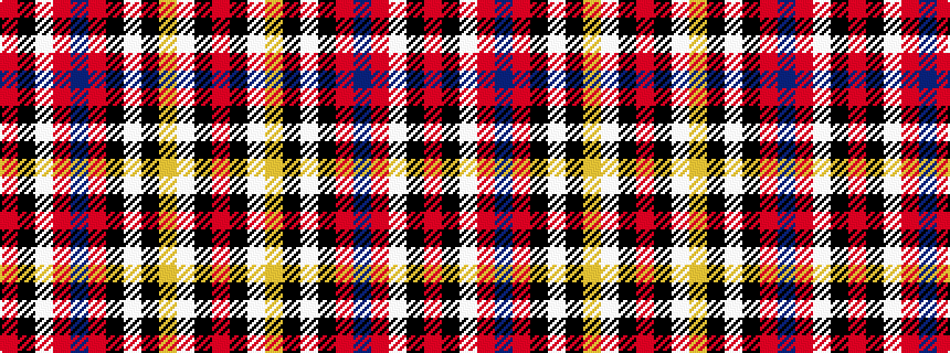 idealised woven sample of pattern RKWRBRKWKYWKR