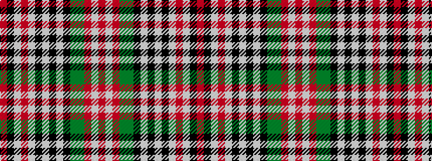idealised woven sample of pattern RKWRWKWKWKGGRWR