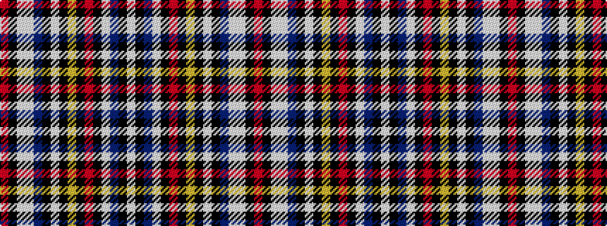 idealised woven sample of pattern RKWWBKWKYKRKWBKW