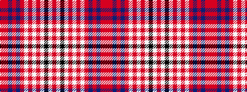 idealised woven sample of pattern RRBRBRWRWRWKWR