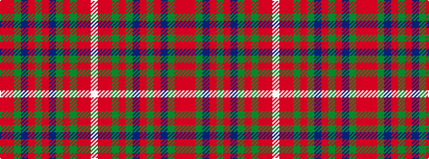 idealised woven sample of pattern RRGBRGRBGRGRRW