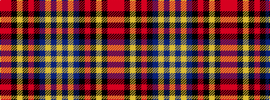 idealised woven sample of pattern RRKYKRKBYBY