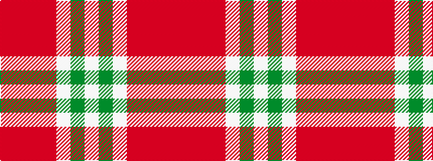 idealised woven sample of pattern RRRRWGW