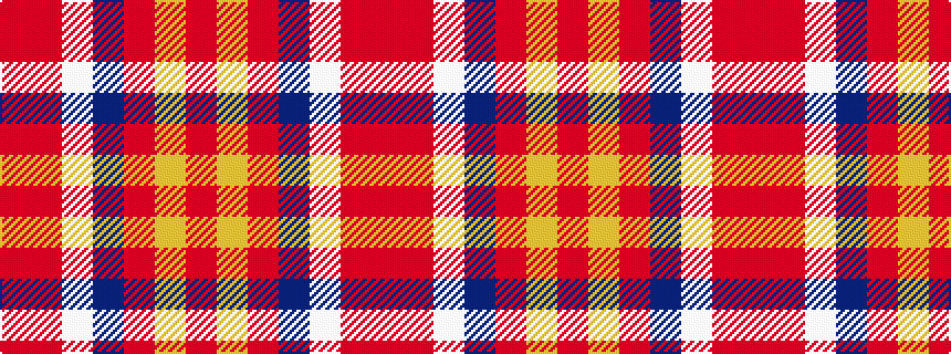 idealised woven sample of pattern RRWBRYR