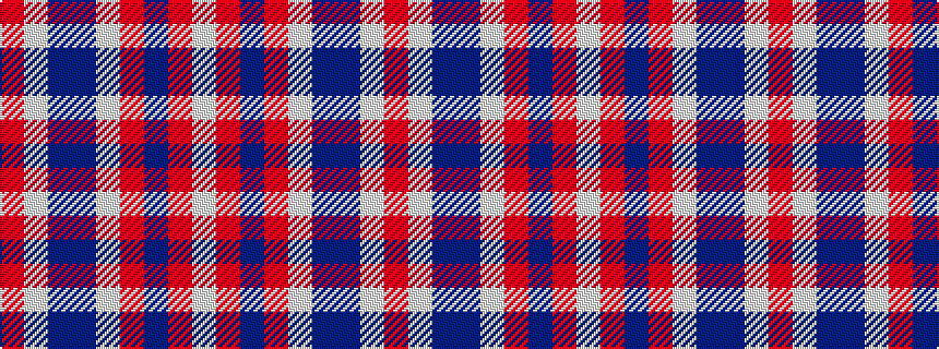 idealised woven sample of pattern RWBBWRBRW