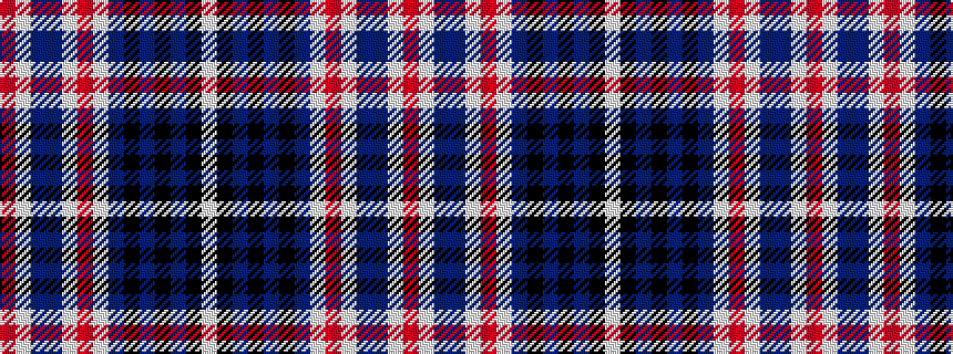 idealised woven sample of pattern RWBBWRWBKBKBKW