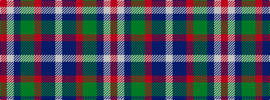 idealised woven sample of pattern RWBGGRBBW