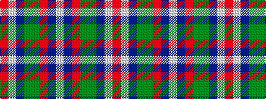 idealised woven sample of pattern RWBGGRBW