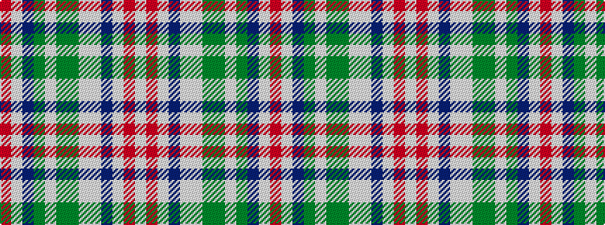 idealised woven sample of pattern RWBGWGGWWBWRW