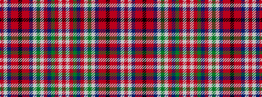 idealised woven sample of pattern RWBRRKRRBWGWRBGRWR