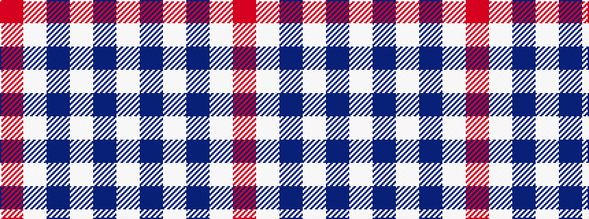 idealised woven sample of pattern RWBWBW