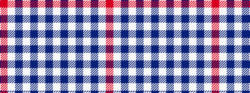 idealised woven sample of pattern RWBWBWBW