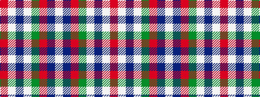 idealised woven sample of pattern RWBWGRBW