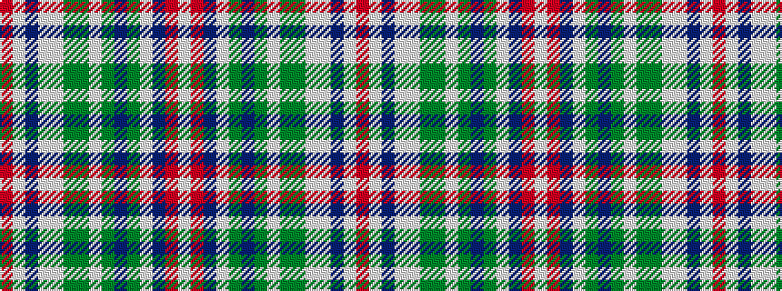 idealised woven sample of pattern RWBWWGGWGBGWBRW