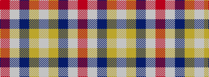idealised woven sample of pattern RWBYW