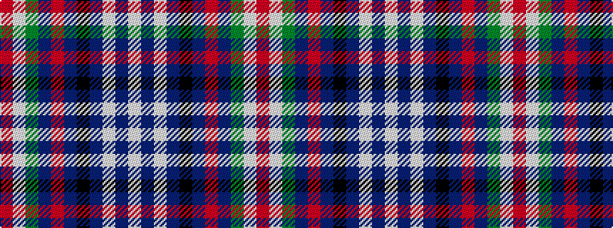 idealised woven sample of pattern RWGBRBKBWBW