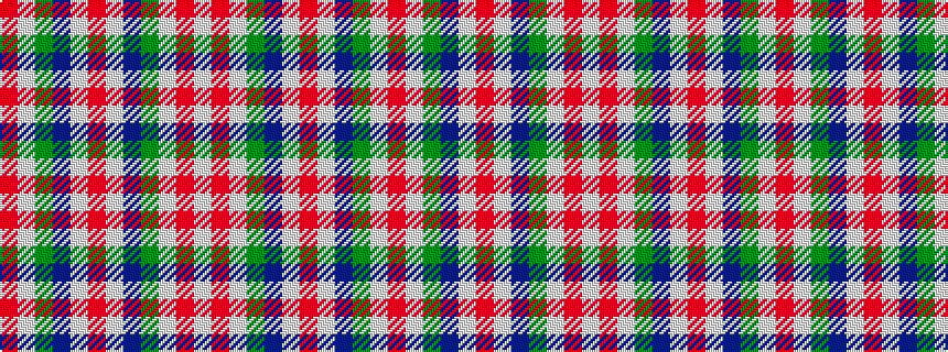 idealised woven sample of pattern RWGBWRWBGWRW