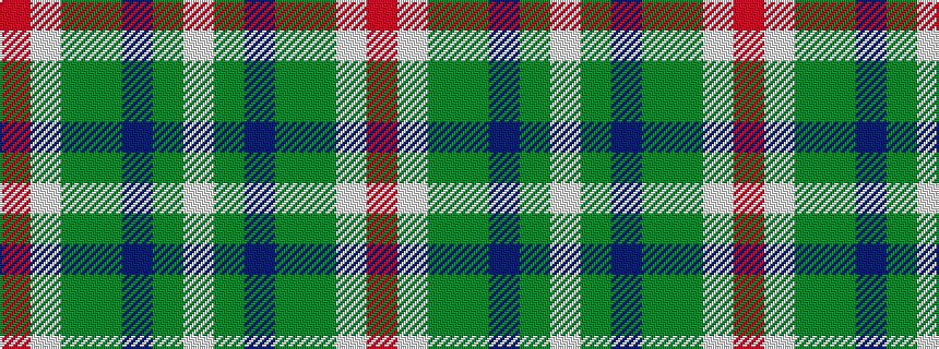 idealised woven sample of pattern RWGGBGW