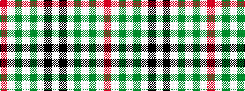 idealised woven sample of pattern RWGWGWKW
