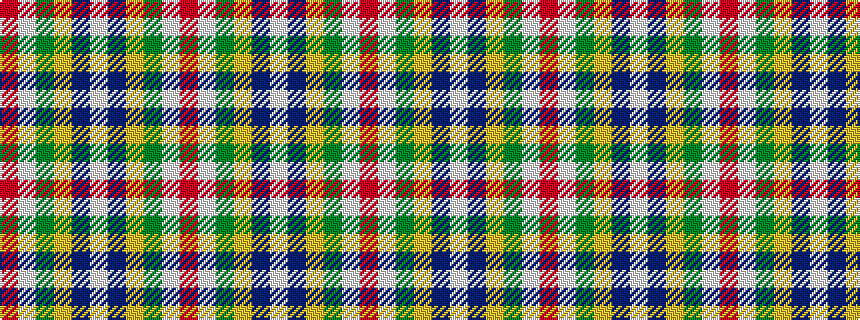 idealised woven sample of pattern RWGYBWBYGWR
