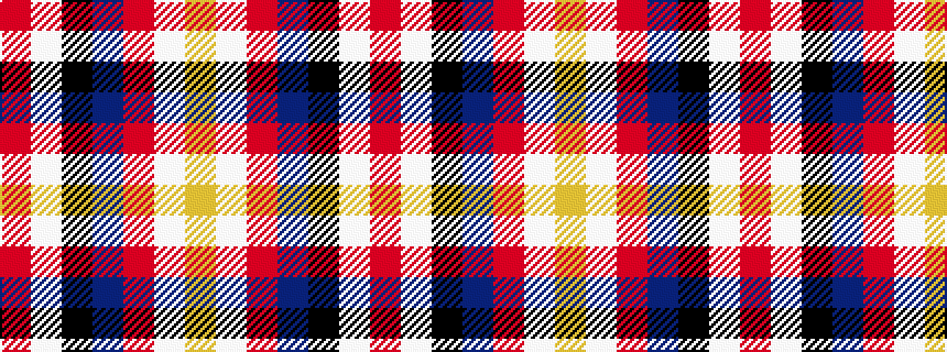 idealised woven sample of pattern RWKBRWY