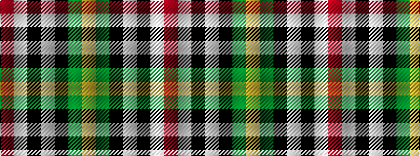 idealised woven sample of pattern RWKWKGY