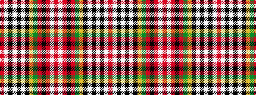 idealised woven sample of pattern RWKWKWKYGRKRWR