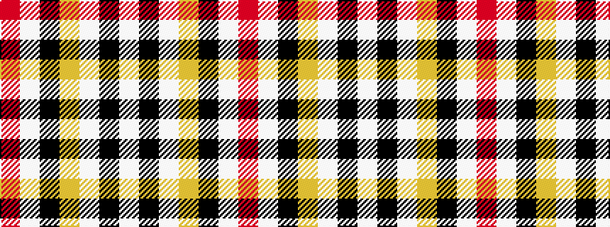 idealised woven sample of pattern RWKYWKW