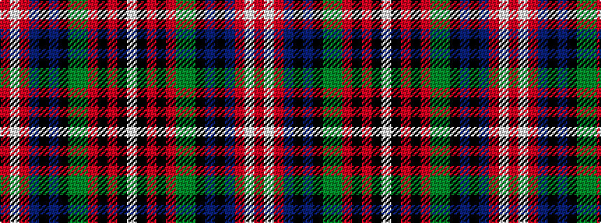 idealised woven sample of pattern RWRBKBKGGRKRKW