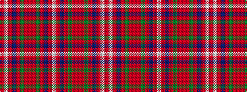 idealised woven sample of pattern RWRBRGRRRGRBRW