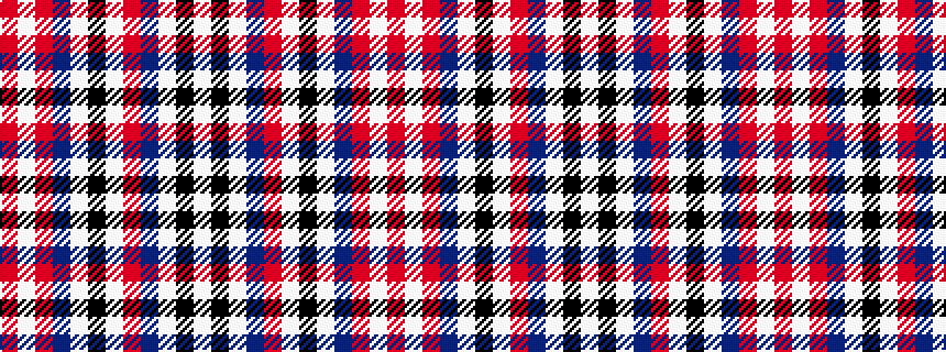 idealised woven sample of pattern RWRBWKWRBWKW
