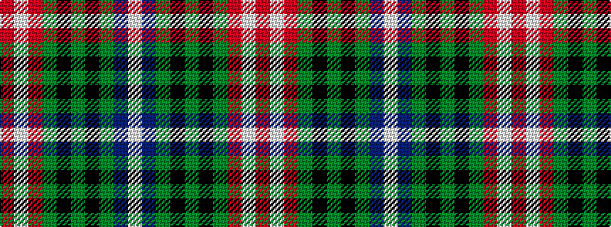 idealised woven sample of pattern RWRGKGKGBW