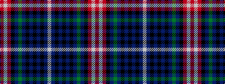 idealised woven sample of pattern RWRKBGBKBKBKBW