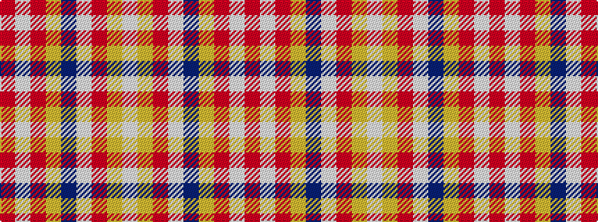 idealised woven sample of pattern RWRYBWRYW