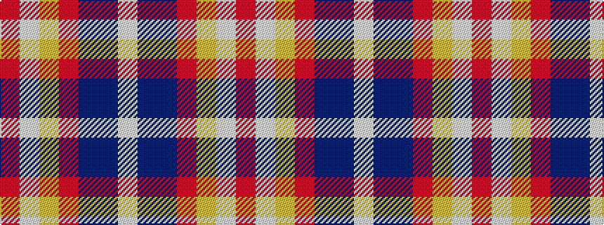 idealised woven sample of pattern RWYRBBW
