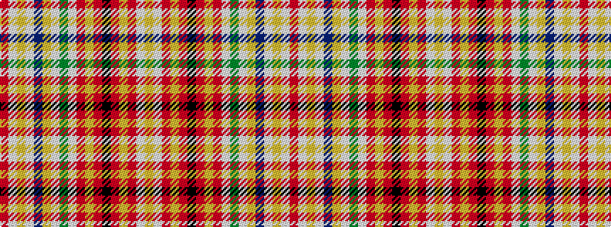 idealised woven sample of pattern RWYWBYWGWRYRKRYRWY