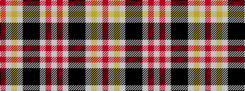 idealised woven sample of pattern RWYWKKKWRW