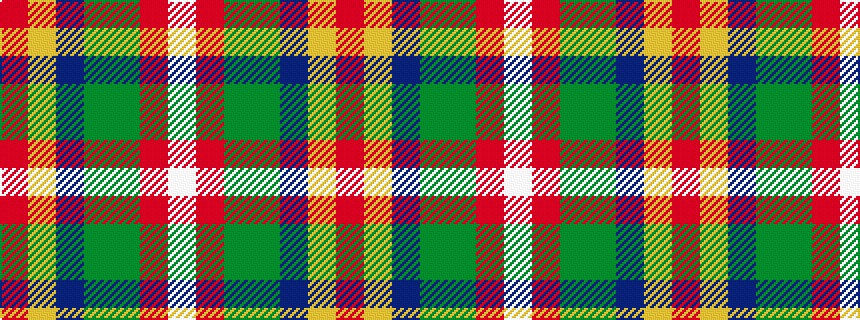 idealised woven sample of pattern RYBGGRW